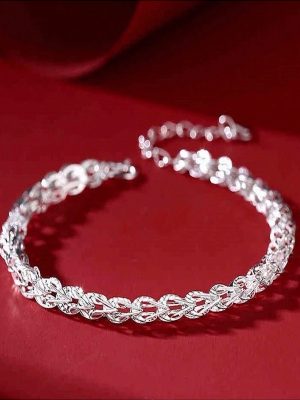 Sterling Silver 925 Braided Bracelet ✨